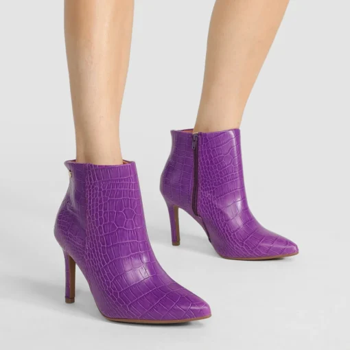 Bota Vizzano Matelassê Cano Curto Feminina - Roxo