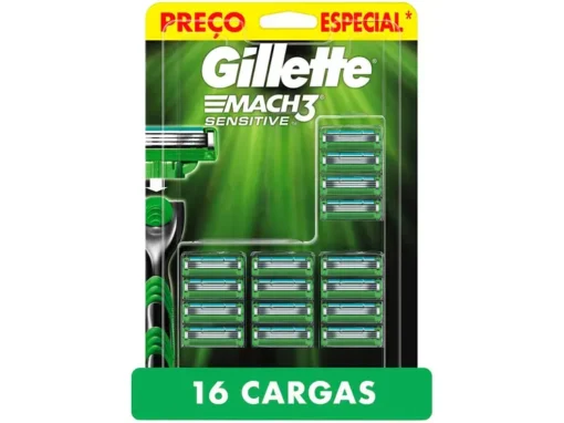 Carga para Aparelho de Barbear Gillette - Mach3 Sensitive 16 Cargas