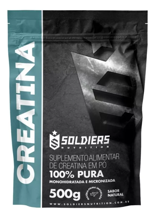 Creatina Monohidratada 500g Soldiers Nutrition Sabor Natural