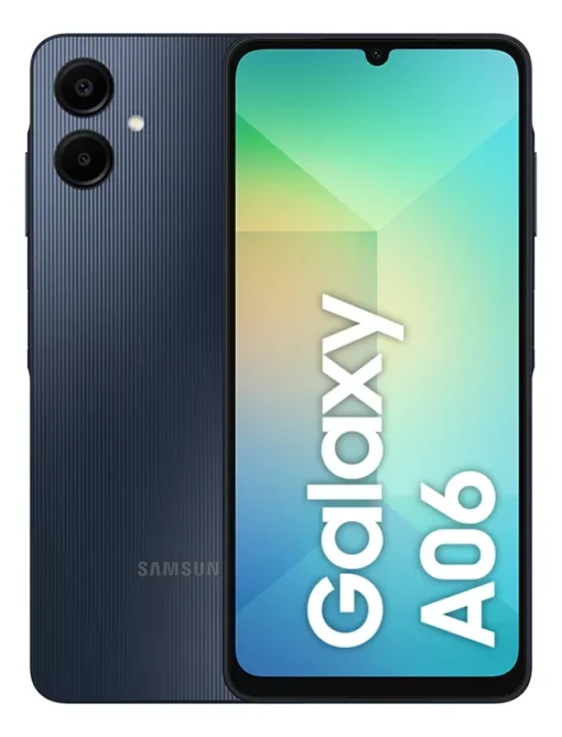 Smartphone Samsung Galaxy A06 4G 128GB 4GB RAM Dual Chip Câmera Traseira 50+2MP Frontal 8MP Tela 6,7" Android 14.0 Azul Escuro