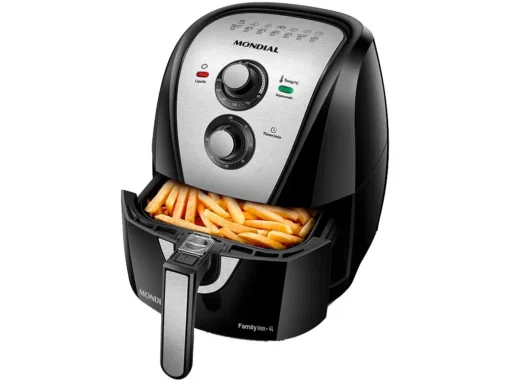 Fritadeira Elétrica sem Óleo/Air Fryer Mondial Family AFN-40-BI Preto 4L com Timer